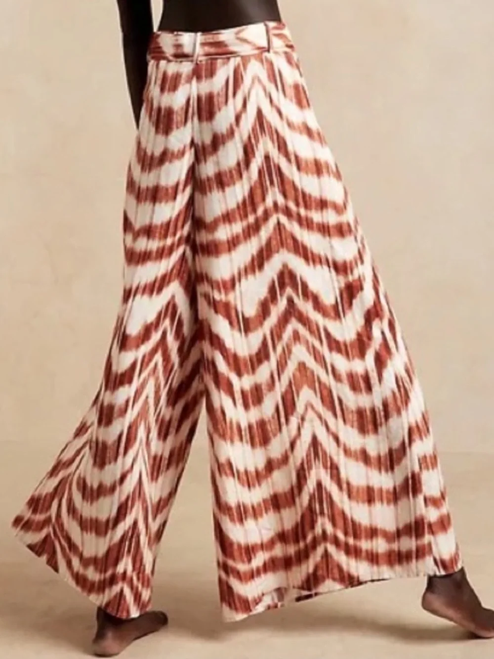 Banana Republic Matching Set Wayfinder linen wrap top Meridian wide leg pants